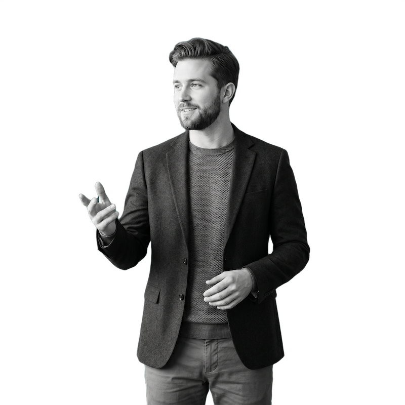 Man pointing