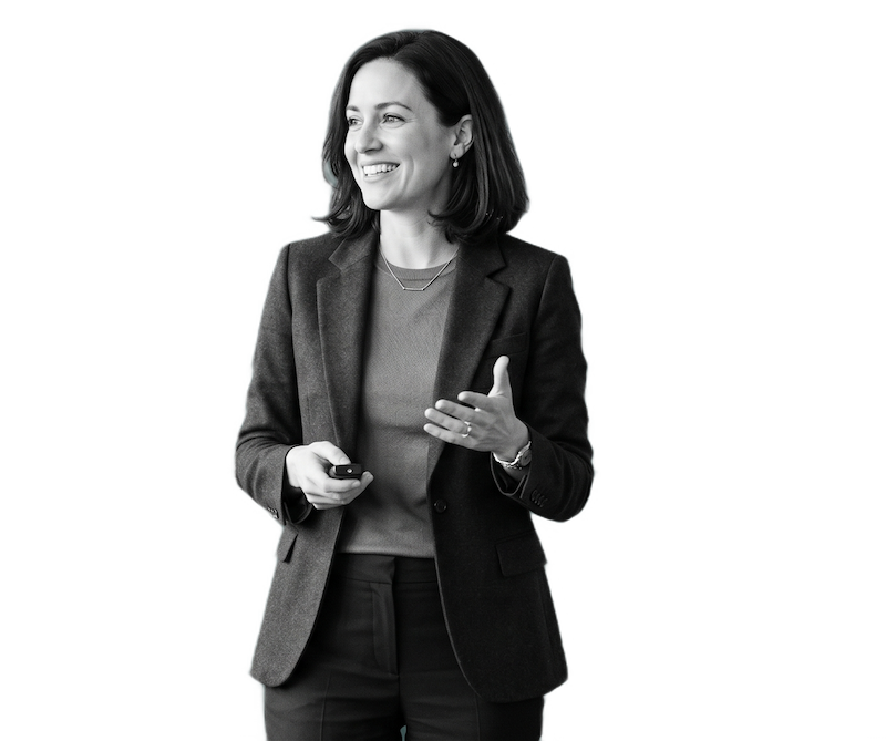 Woman presenting